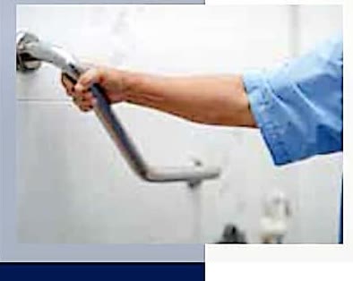 Barra de apoio de acessibilidade em aço inox